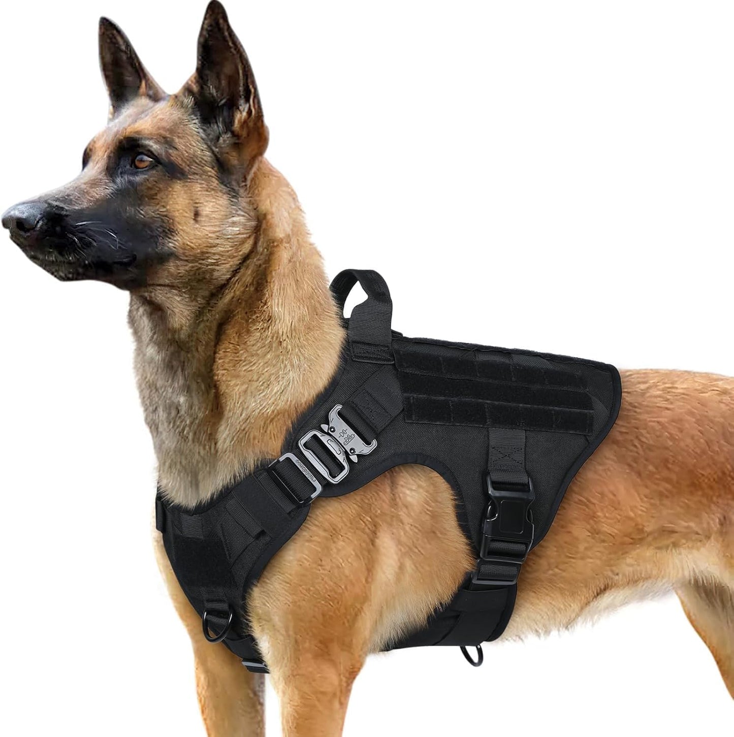 Tactical Dog Harness No-Pull Heavy Duty, Adjustable with Easy Handle (Large Size Dogs)