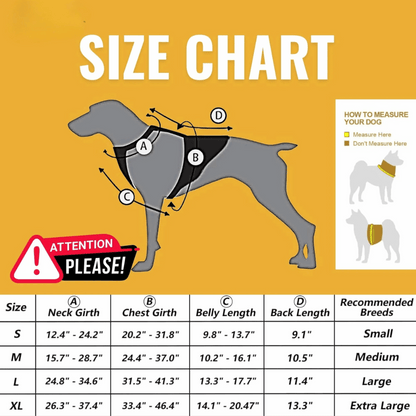 Tactical Dog Harness No-Pull Heavy Duty, Adjustable with Easy Handle (Large Size Dogs)