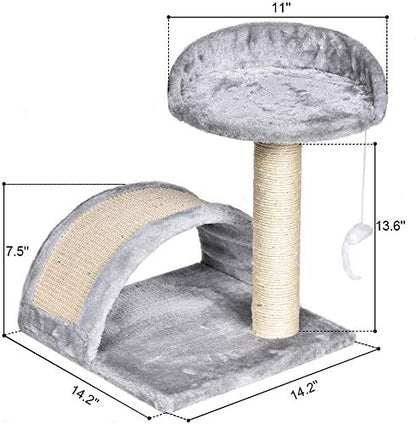 Cat Tree Sisal Scratching Post Furniture Playhouse Pet Bed Kitten Toy Cat Tower Condo for Kittens