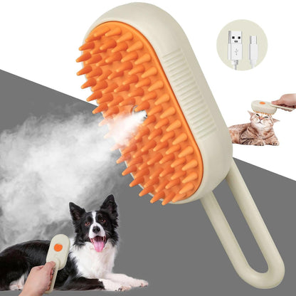 3-in-1 Steam Spray Brush for Dogs