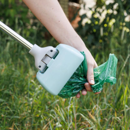 Portable Dog Poop Scooper, Durable Long Handle Dog Poop Picker, Foldable Dog Waste Pick Up Shovel for Outdoor Walking