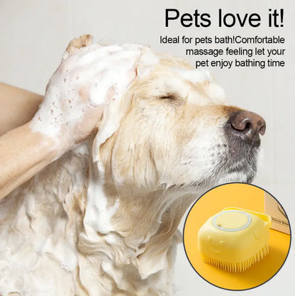 Silicone Shampoo Brush with Dispenser for Dogs