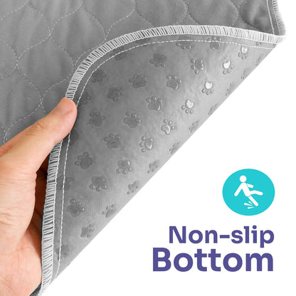 Reusable Pee Pads for Dogs (Pack of 2) | Machine Washable, Super Absorbent, Waterproof, Anti-Skid Bottom