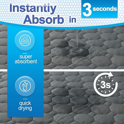 Reusable Pee Pads for Dogs (Pack of 2) | Machine Washable, Super Absorbent, Waterproof, Anti-Skid Bottom