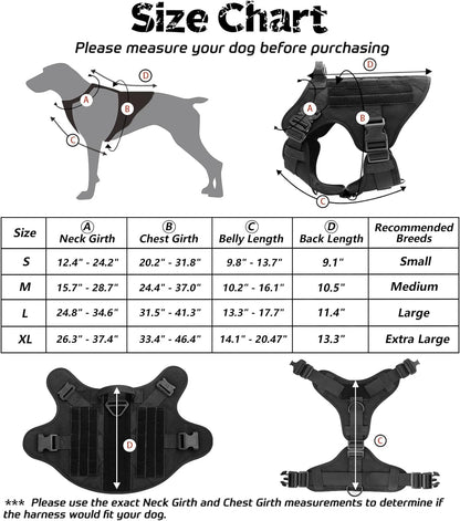 Reflective No Pull Dog Harnesses with Handle & Adjustable (military colour)