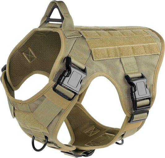 Tactical Dog Harness No-Pull Heavy Duty, Adjustable with Easy Handle (Large Size Dogs)